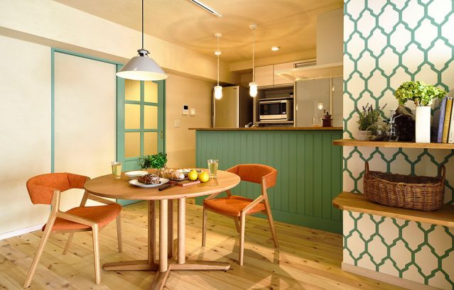 FARROW&BALL_No.214_BP3603_Tessella_LOHAS studio_K様邸ドア_カウンター