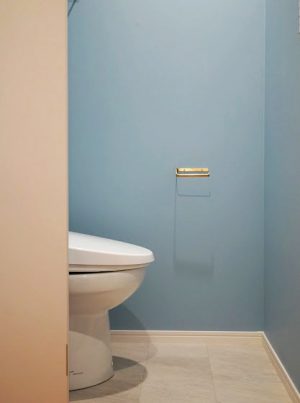 Farrow&Ball_No.89 Lulworth Blue_トイレ_apartment56-2F