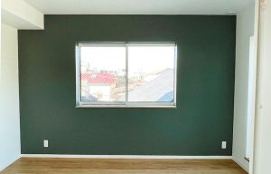 Farrow&Ball_No.47 Green Smoke_寝室_apartment56-3F